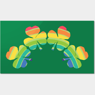 Lucky Shamrock Rainbow for St Patricks Day Posters and Art